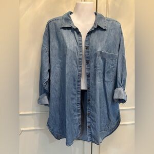 LOFT Blue Denim Shirt